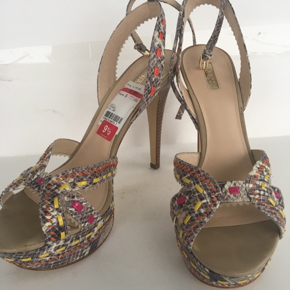 Guess snakeskin print women’s stilettos shoes - Picture 1 of 6
